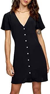 button up dress Korean fashion