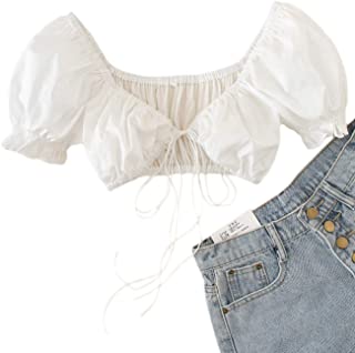 puff sleeve top korean fashion