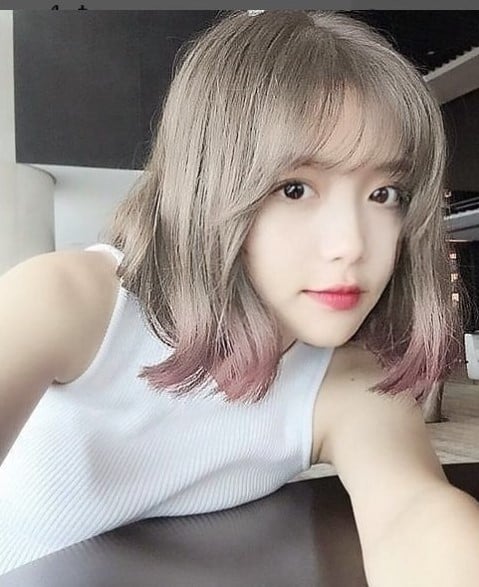 アッシュブラウン 韓国人ヘアカラー