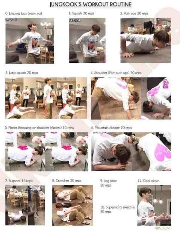 BTS Jungkook No-Equipment Workout Routine
