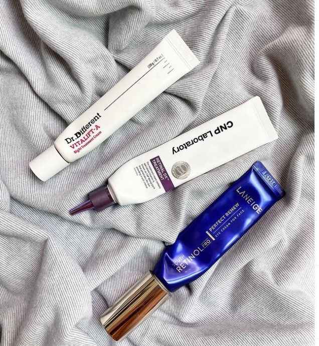 Korean retinol anti-aging skincare products