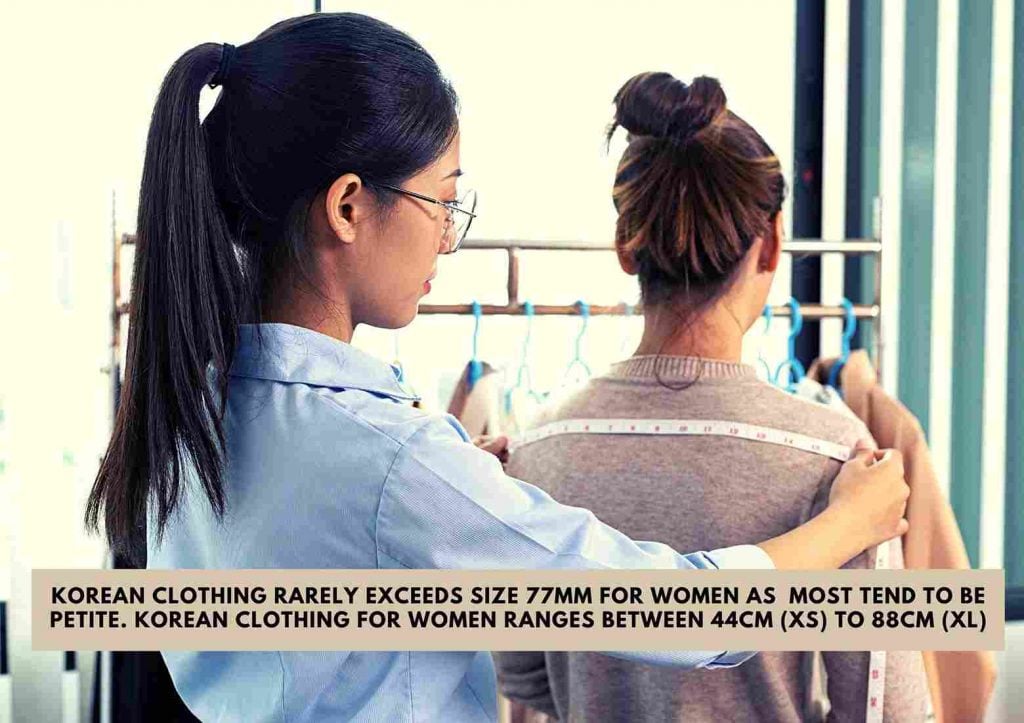 korean size chart clothing