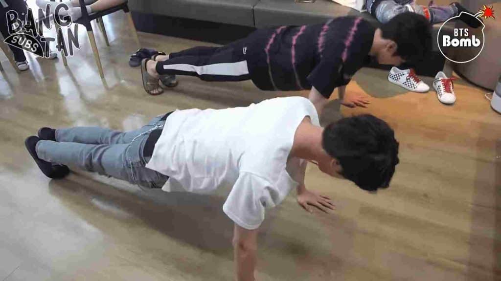bts v workout routine