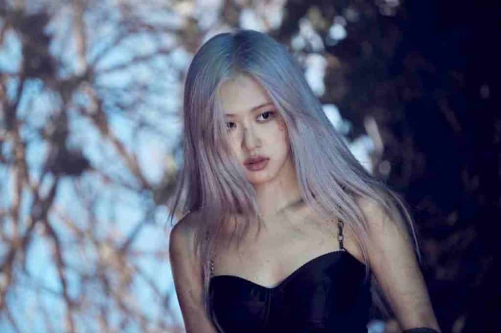 blackpink rose silver hair